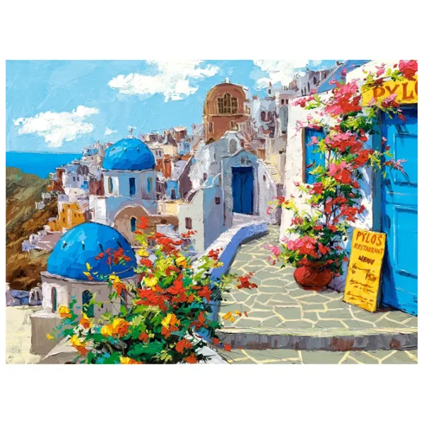Puzzle 2D Castorland Spring in Santorini 9+/ Numărul de piese: 2000 photo 2