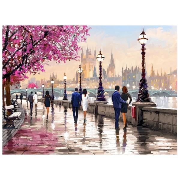 Puzzle 2D Castorland Along the River 9+/ Numărul de piese: 2000 photo 2