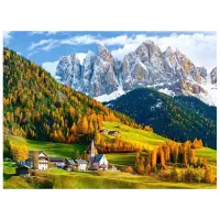 Puzzle 2D Castorland Church of St. Magdalena (Dolomites) 9+/ Numărul de piese: 2000 photo 2