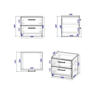Тумбочки Mobildor-Lux Standart 42см x 45см x 38см/ ЛДСП/ Дуб сонома photo 3
