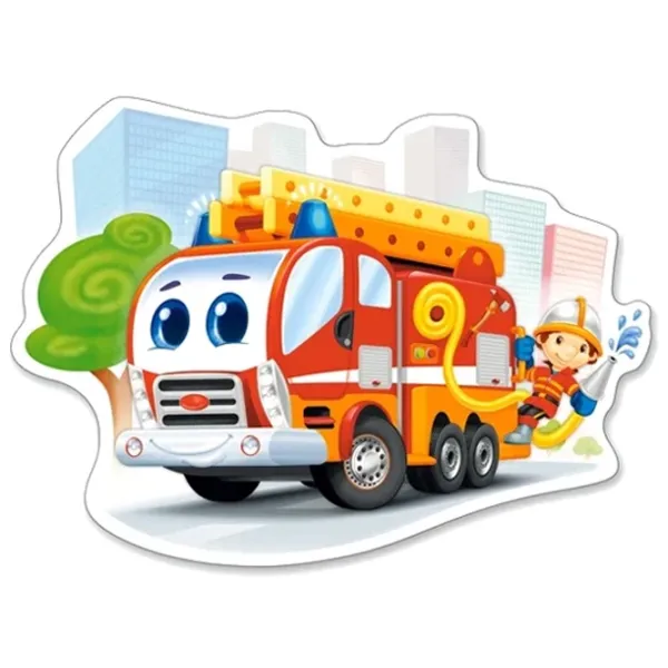 Puzzle 2D Castorland Maxi - Fire Engine 3+/ Numărul de piese: 12 photo 2