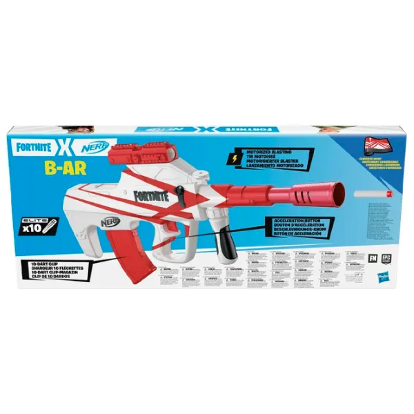 Pistol automat de jucărie Hasbro Nerf Fortnite B-AR F2344 8+/ Săgeți/ White photo 3 Pistol automat de jucărie Hasbro Nerf Fortnite B-AR F2344 8+/ Săgeți/ White photo 3