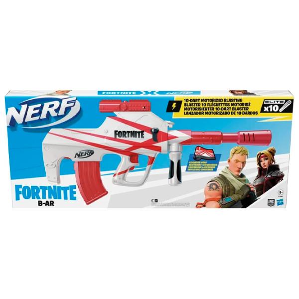 Pistol automat de jucărie Hasbro Nerf Fortnite B-AR F2344 8+/ Săgeți/ White photo 4 Pistol automat de jucărie Hasbro Nerf Fortnite B-AR F2344 8+/ Săgeți/ White photo 4