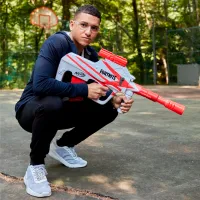 Pistol automat de jucărie Hasbro Nerf Fortnite B-AR F2344 8+/ Săgeți/ White photo 5