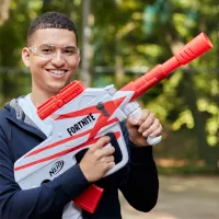 Pistol automat de jucărie Hasbro Nerf Fortnite B-AR F2344 8+/ Săgeți/ White photo 7