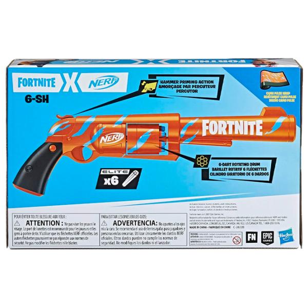 Игрушечный автомат Hasbro Nerf Fortnite 6-SH F2678 8+/ Стрел/ Оранжевый photo 7 Игрушечный автомат Hasbro Nerf Fortnite 6-SH F2678 8+/ Стрел/ Оранжевый photo 7