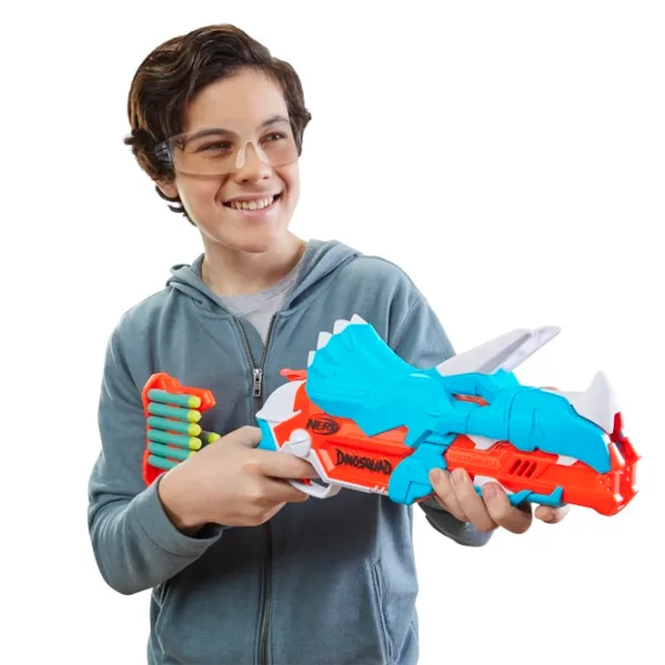 Игрушечный автомат Hasbro Nerf Tricerablast F0803 8+/ Стрел/ Синий photo 3