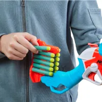 Pistol automat de jucărie Hasbro Nerf Tricerablast F0803 8+/ Săgeți/ Blue photo 4