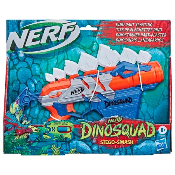 Игрушечный автомат Hasbro Nerf Blaster Stegosmash F0805 8+/ Стрел/ Синий photo 2 Игрушечный автомат Hasbro Nerf Blaster Stegosmash F0805 8+/ Стрел/ Синий photo 2