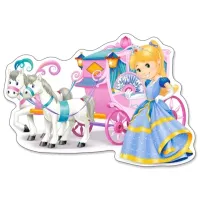 Puzzle 2D Castorland Maxi - Princess Carriage 3+/ Numărul de piese: 12 photo 2