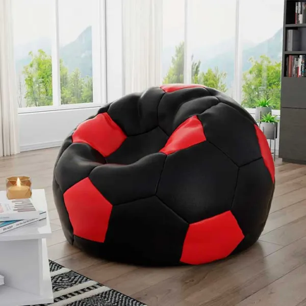 Fotoliu Bean Bag Mirjan24 Ksante 500 L Piele/ Polyester/ Black photo 2