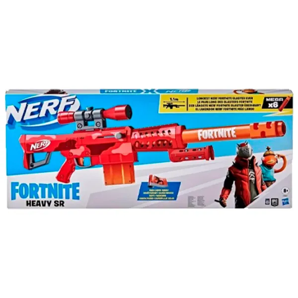 Игрушечный автомат Hasbro Nerf Fortnite Heavy SR F0929 8+/ Стрел/ Красный photo 3 Игрушечный автомат Hasbro Nerf Fortnite Heavy SR F0929 8+/ Стрел/ Красный photo 3