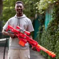 Pistol automat de jucărie Hasbro Nerf Fortnite Heavy SR F0929 8+/ Săgeți/ Red photo 5