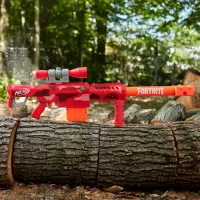 Pistol automat de jucărie Hasbro Nerf Fortnite Heavy SR F0929 8+/ Săgeți/ Red photo 6