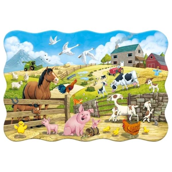 Puzzle 2D Castorland Maxi - Animals on the Farm 3+/ Numărul de piese: 20 photo 2