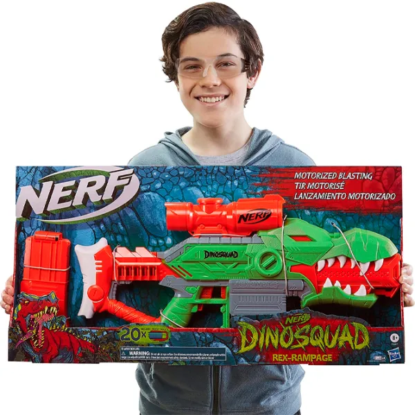 Игрушечный автомат Hasbro Nerf DinoSquad Rex-Rampage F0807 8+/ Стрел/ Оранжевый photo 9