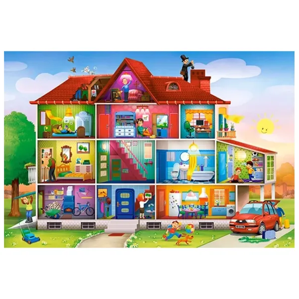 Puzzle 2D Castorland Maxi - House Life 4+/ Numărul de piese: 40 photo 2