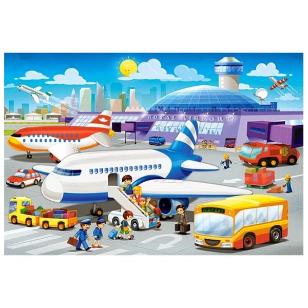Puzzle 2D Castorland Maxi - A Day at the Airport 4+/ Numărul de piese: 40 photo 2