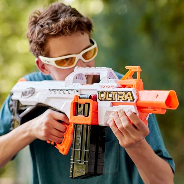 Pistol automat de jucărie Hasbro Nerf Ultra Platinum Select F0959 8+/ Săgeți/ White photo 4