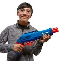 Pistol automat de jucărie Hasbro Nerf Alpha Strike Blaster F2222 8+/ Săgeți/ Blue photo 4