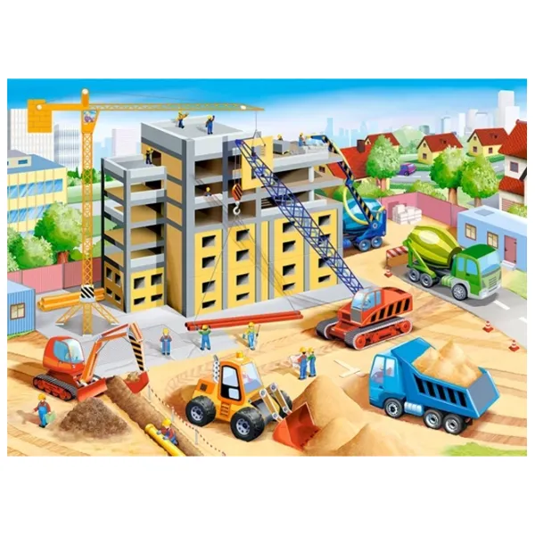 Puzzle 2D Castorland Big Construction Site 5+/ Numărul de piese: 70 photo 2