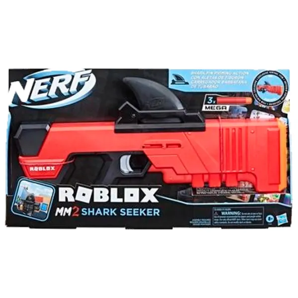 Игрушечный автомат Hasbro Nerf Roblox MM2 Shark Seeker F2489 8+/ Стрел/ Красный photo 2 Игрушечный автомат Hasbro Nerf Roblox MM2 Shark Seeker F2489 8+/ Стрел/ Красный photo 2
