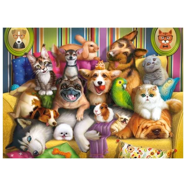 Puzzle 2D Castorland Playful Pets 5+/ Numărul de piese: 70 photo 2