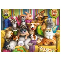 Puzzle 2D Castorland Playful Pets 5+/ Numărul de piese: 70 photo 2