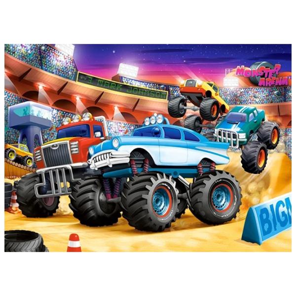 Puzzle 2D Castorland Monster Truck Show 5+/ Numărul de piese: 70 photo 2