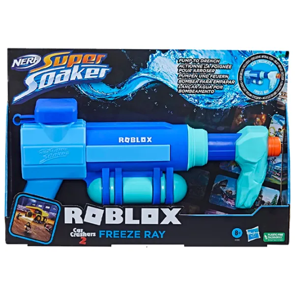Водяной пистолет Hasbro Nerf Super Soaker Roblox Car Crushers 2: Freeze Ray F3781 8+/ Вода/ Синий photo 2