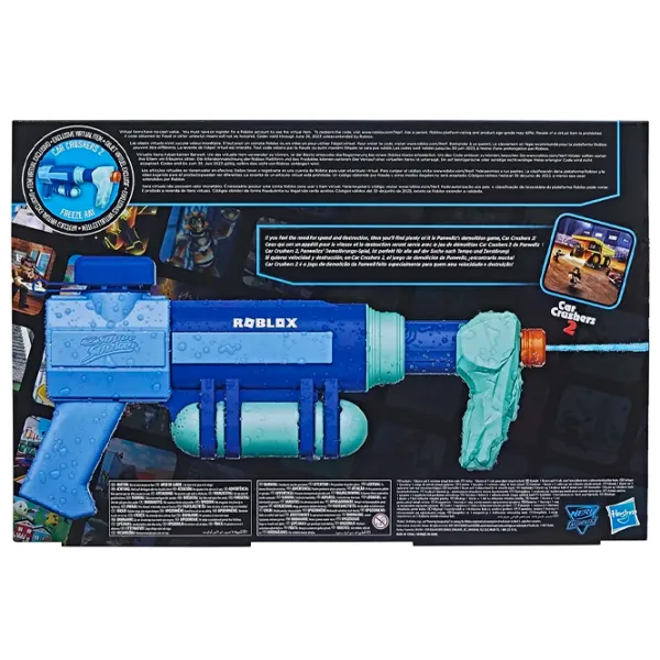 Водяной пистолет Hasbro Nerf Super Soaker Roblox Car Crushers 2: Freeze Ray F3781 8+/ Вода/ Синий photo 3