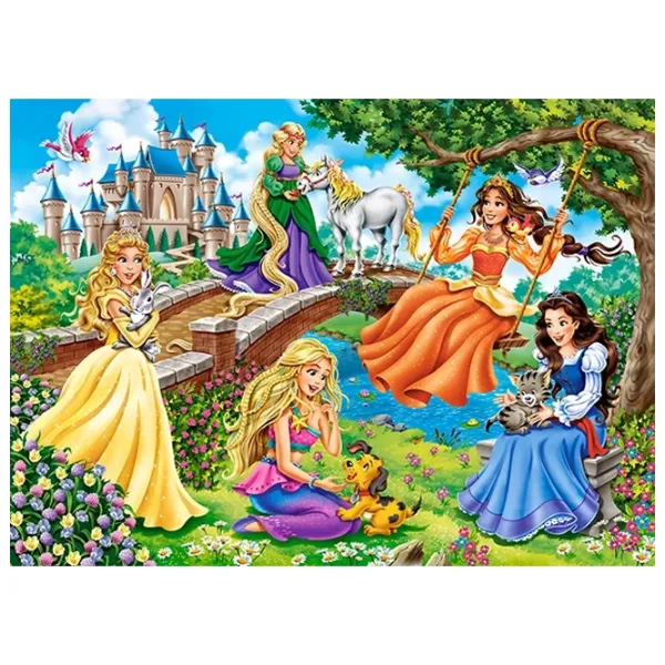 Puzzle 2D Castorland Princesses in Garden 5+/ Numărul de piese: 70 photo 2