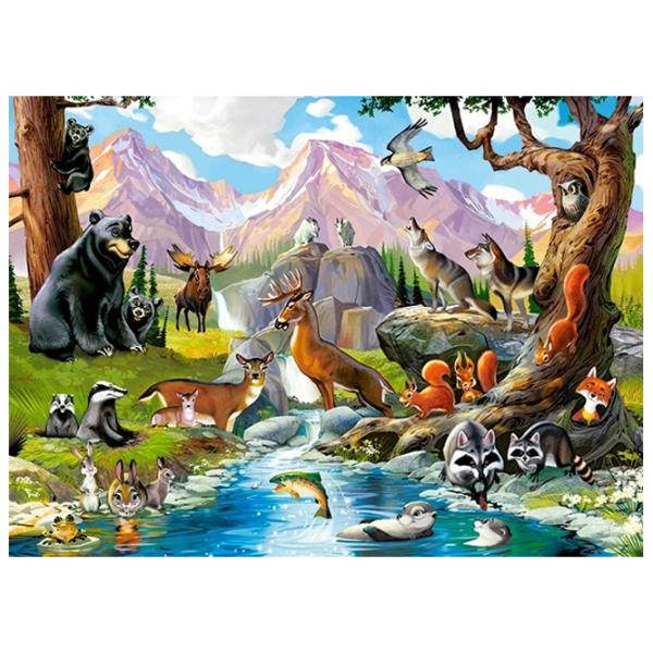 Puzzle 2D Castorland Forest Animals 5+/ Numărul de piese: 70 photo 2