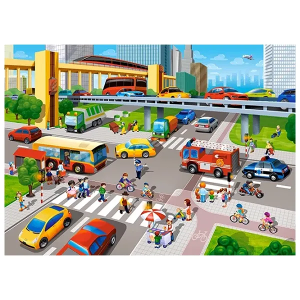 Puzzle 2D Castorland City Rush 5+/ Numărul de piese: 70 photo 2