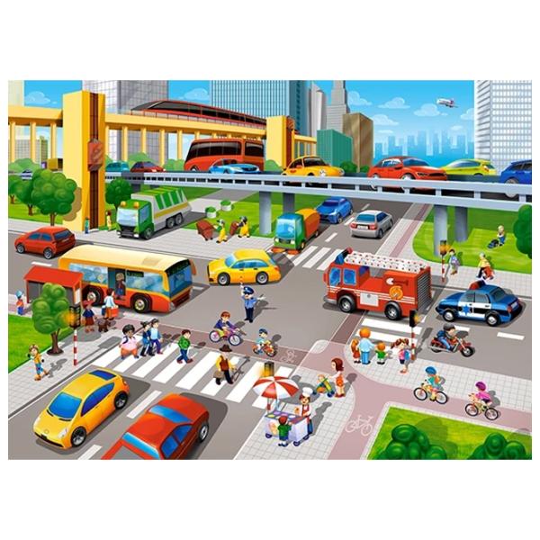Puzzle 2D Castorland City Rush 5+/ Numărul de piese: 70 photo 2