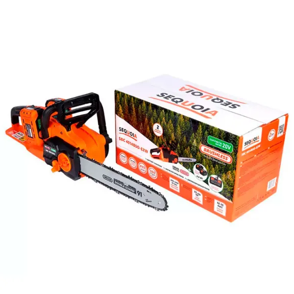 Fierăstrău cu lanţ Sequoia SBC4014BSO-E2W cu acumulator/ Orange photo 3