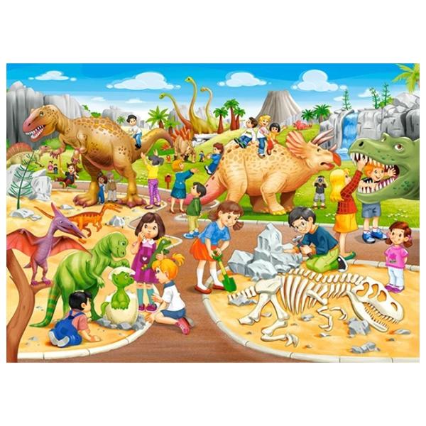 Пазл 2D Castorland DINOSAUR PARK 5+/ Количество деталей: 70 photo 2