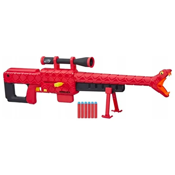 Pistol automat de jucărie Hasbro Nerf Roblox Zombie Attack Viper Strike F5483 8+/ Săgeți/ Red photo 2 Pistol automat de jucărie Hasbro Nerf Roblox Zombie Attack Viper Strike F5483 8+/ Săgeți/ Red photo 2