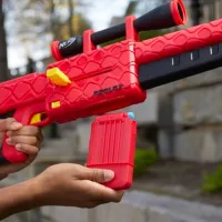 Pistol automat de jucărie Hasbro Nerf Roblox Zombie Attack Viper Strike F5483 8+/ Săgeți/ Red photo 7