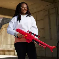 Pistol automat de jucărie Hasbro Nerf Roblox Zombie Attack Viper Strike F5483 8+/ Săgeți/ Red photo 11