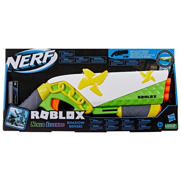 Pistol automat de jucărie Hasbro Nerf Roblox Ninja Legends Shadow Sensei F5485 8+/ Săgeți/ White photo 4