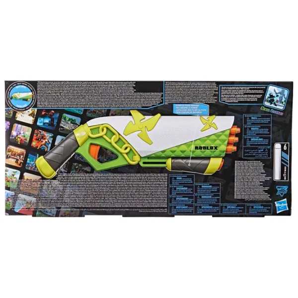 Pistol automat de jucărie Hasbro Nerf Roblox Ninja Legends Shadow Sensei F5485 8+/ Săgeți/ White photo 5