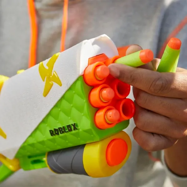 Pistol automat de jucărie Hasbro Nerf Roblox Ninja Legends Shadow Sensei F5485 8+/ Săgeți/ White photo 8
