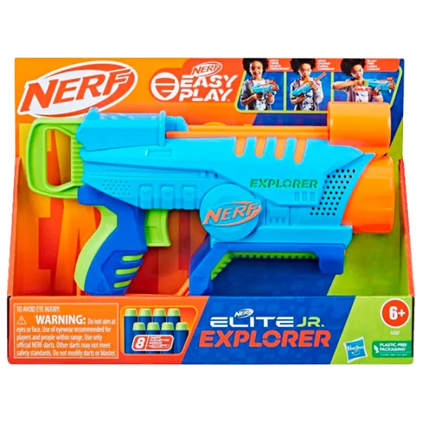 Игрушечный автомат Hasbro Nerf Elite Junior Explorer Easy-Play F6367 6+/ Стрел/ Голубой photo 7 Игрушечный автомат Hasbro Nerf Elite Junior Explorer Easy-Play F6367 6+/ Стрел/ Голубой photo 7