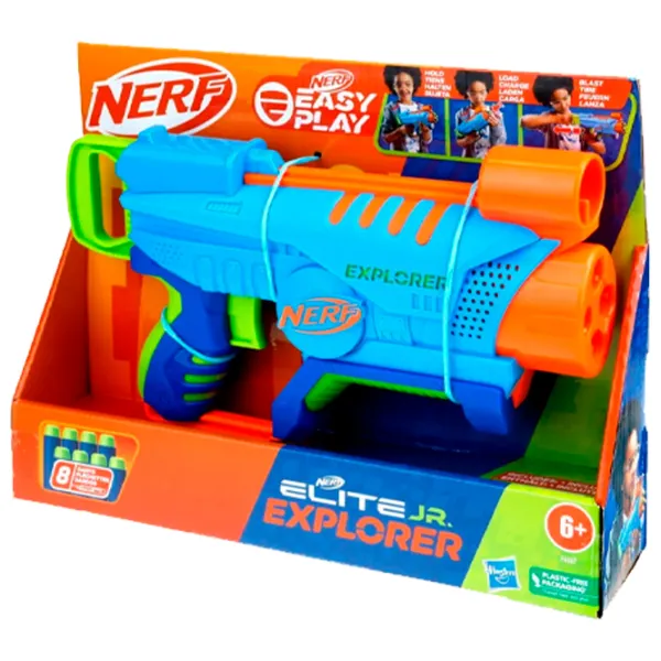 Игрушечный автомат Hasbro Nerf Elite Junior Explorer Easy-Play F6367 6+/ Стрел/ Голубой photo 10 Игрушечный автомат Hasbro Nerf Elite Junior Explorer Easy-Play F6367 6+/ Стрел/ Голубой photo 10