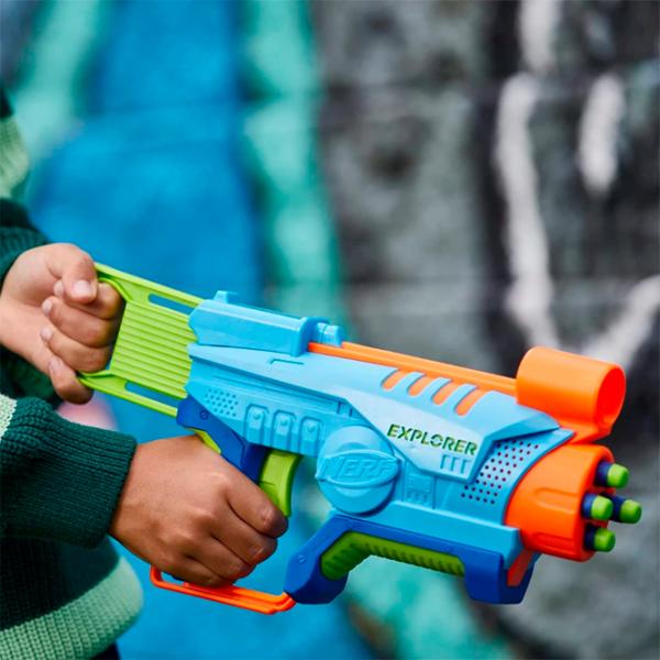 Игрушечный автомат Hasbro Nerf Elite Junior Explorer Easy-Play F6367 6+/ Стрел/ Голубой photo 11 Игрушечный автомат Hasbro Nerf Elite Junior Explorer Easy-Play F6367 6+/ Стрел/ Голубой photo 11