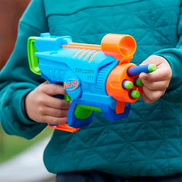 Игрушечный автомат Hasbro Nerf Elite Junior Explorer Easy-Play F6367 6+/ Стрел/ Голубой photo 12 Игрушечный автомат Hasbro Nerf Elite Junior Explorer Easy-Play F6367 6+/ Стрел/ Голубой photo 12