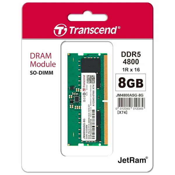 Оперативная память Transcend JetRam JM4800ASG-8G SO-DIMM/ DDR5/ 8 ГБ photo 2