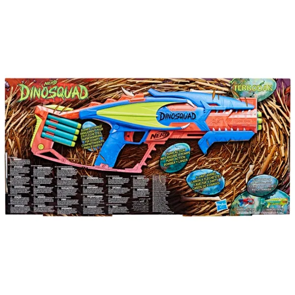 Pistol automat de jucărie Hasbro Nerf DinoSquad Terrodak F6313 8+/ Săgeți/ Red photo 2