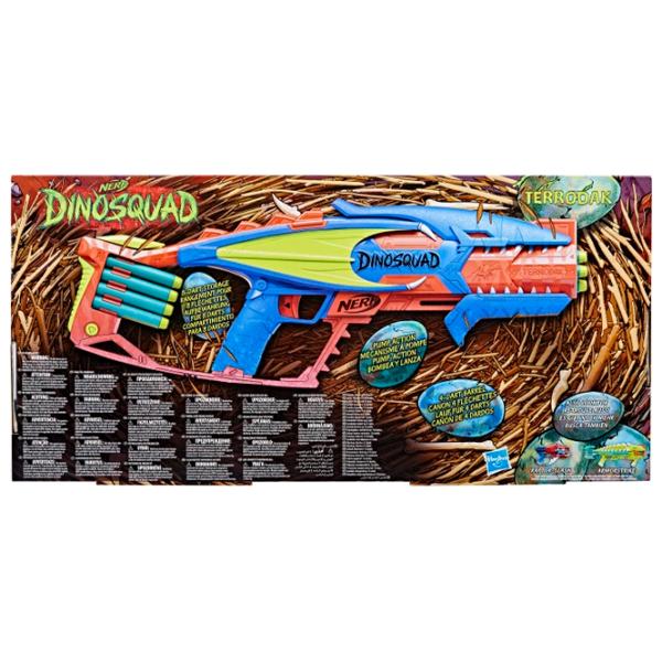 Pistol automat de jucărie Hasbro Nerf DinoSquad Terrodak F6313 8+/ Săgeți/ Red photo 2